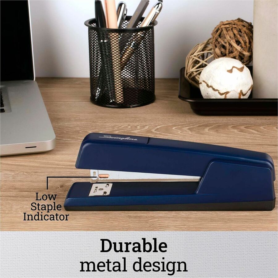 Swingline 747 Classic Stapler - Staples Upto 20 Sheet of 20lb Paper - Holds Upto 210 Staple - Full Strip - Staple Size: 0.25" - Royal Blue - Metal, Die-cast - 1 Each