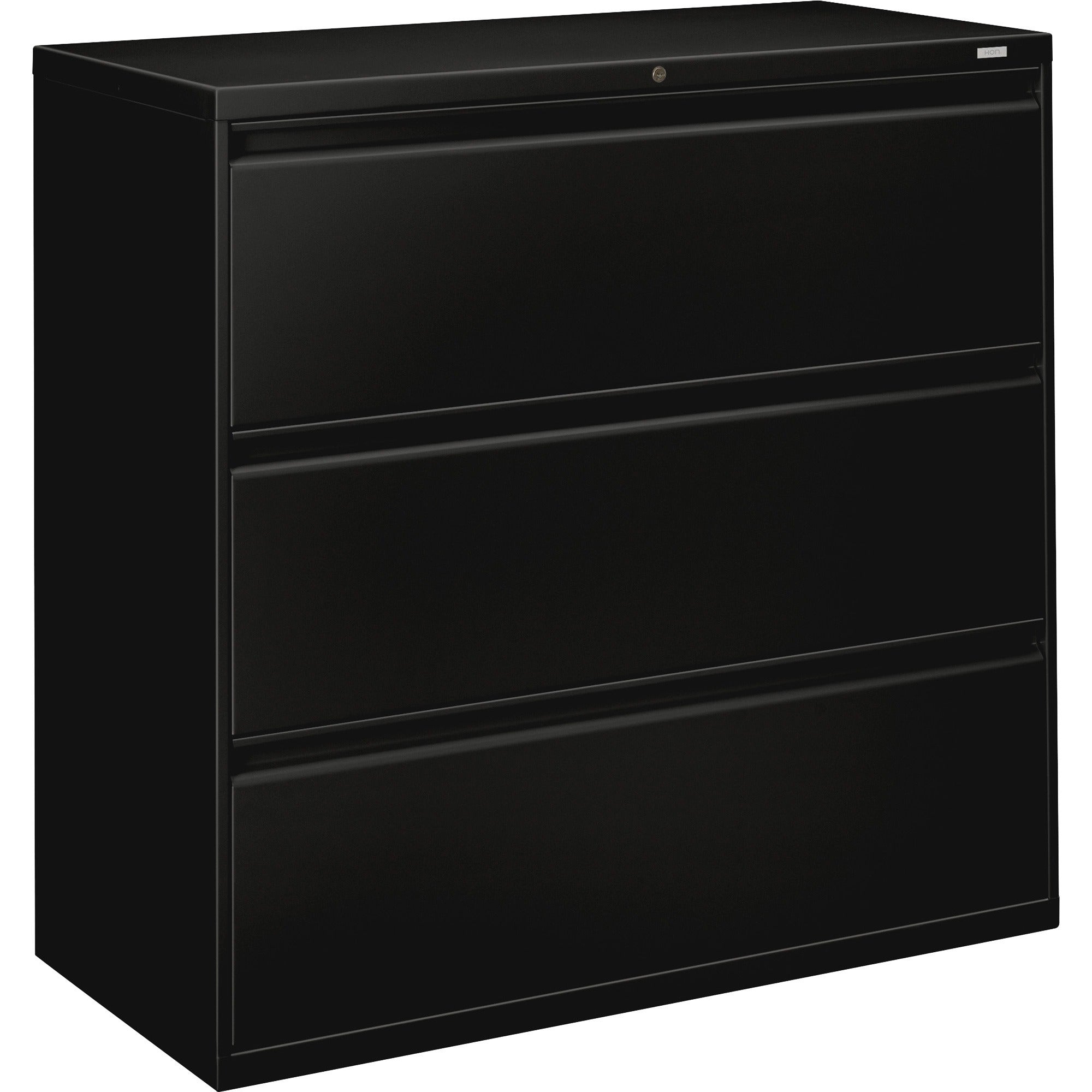 52.5" Height x 2" Width x 18" Depth - Total Drawer(s): 3 - Finish: Black, Baked Enamel - 1 Each
