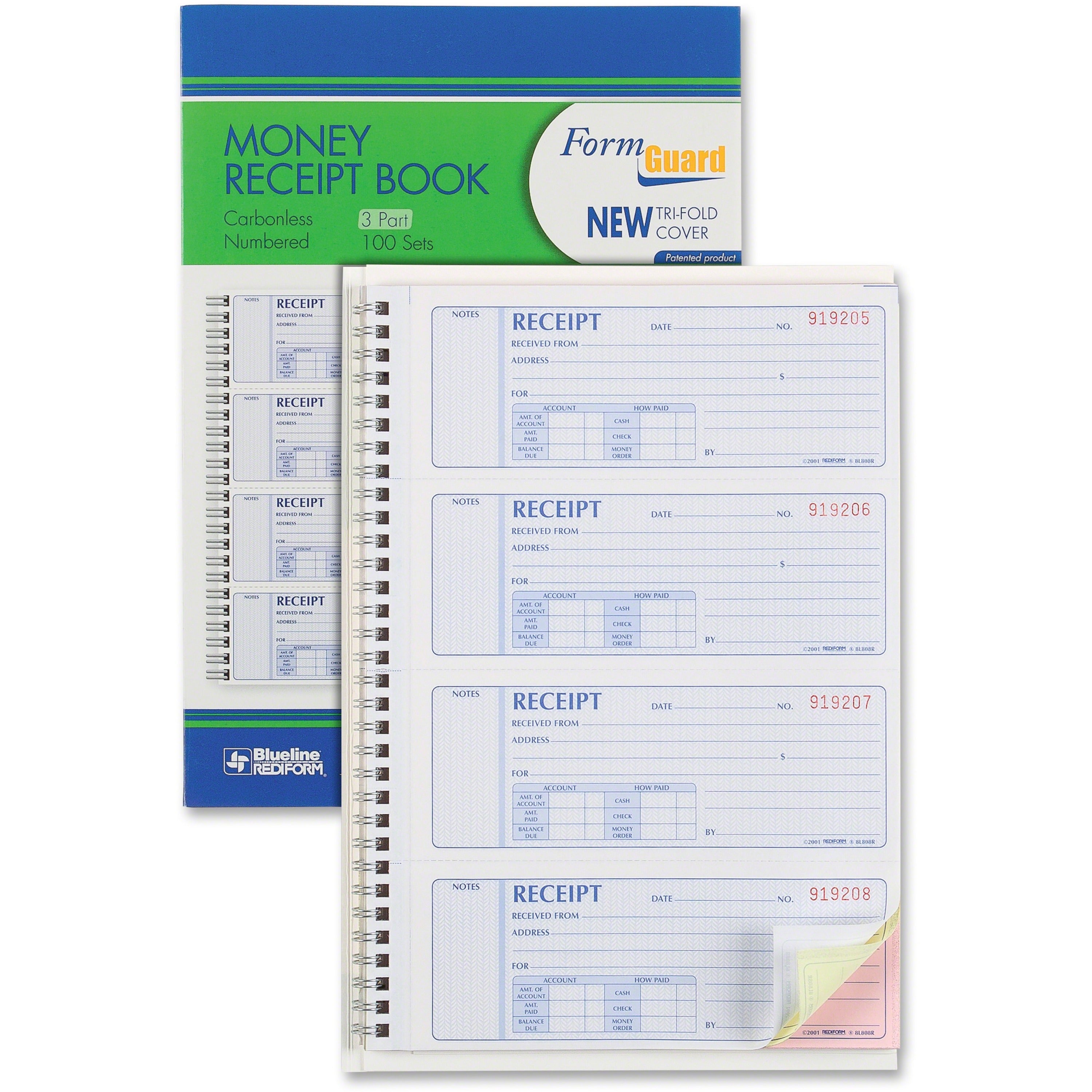 100 Sheet(s) - Wire Bound - 3 Part - Carbonless Copy - 7.62" x 8.50" Sheet Size - 1 Each