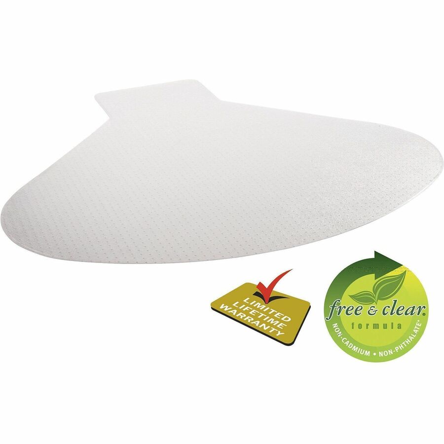 Deflecto SuperMat for Carpet - Carpeted Floor - 66" Length x 60" Width - Lip Size 12" Length x 20" Width - Vinyl - Clear - 1 Each