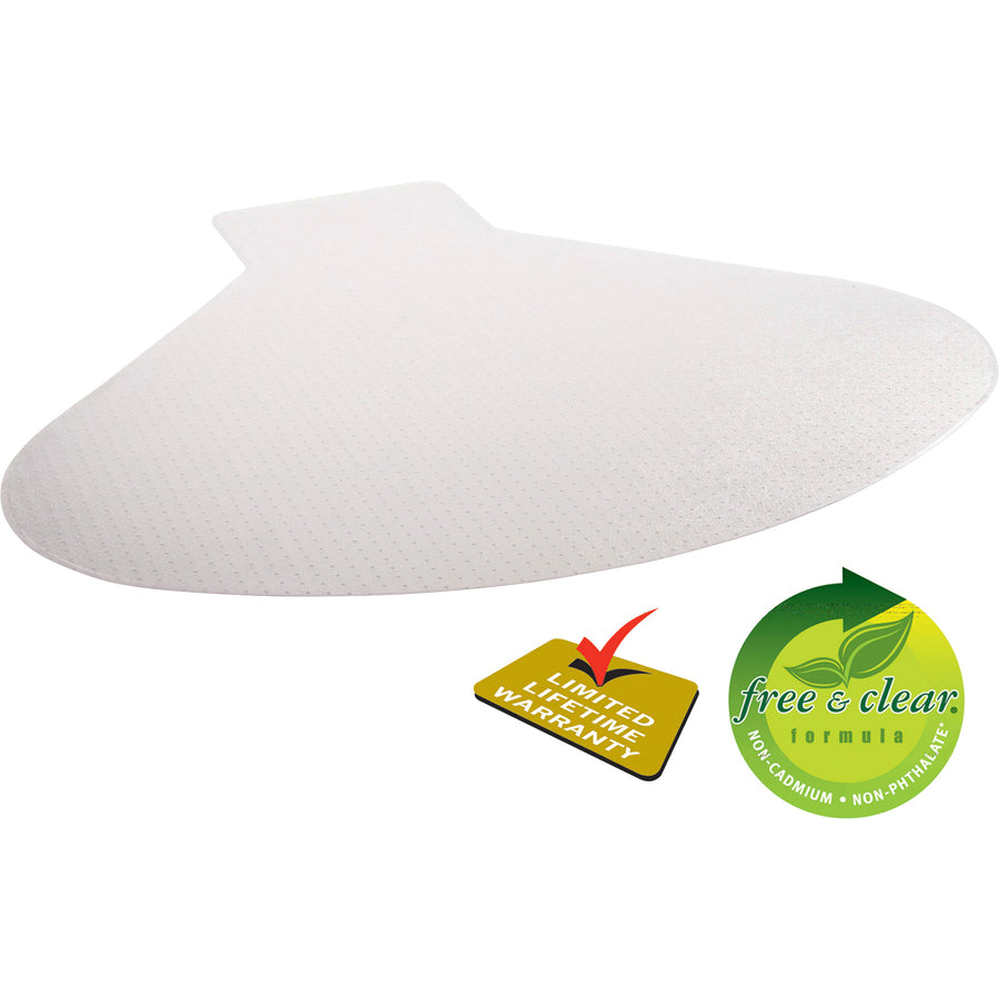 Deflecto SuperMat for Carpet - Carpeted Floor - 66" Length x 60" Width - Lip Size 12" Length x 20" Width - Vinyl - Clear - 1 Each