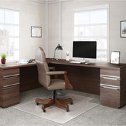 Deflecto RollaMat for Carpet - Home, Office, Carpet - 60" Length x 46" Width - Lip Size 12" Length x 25" Width - Rectangular - Textured - Vinyl - Clear - 1 Each