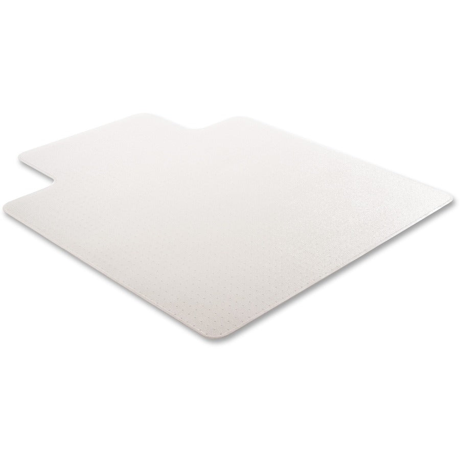 Deflecto RollaMat for Carpet - Home, Office, Carpet - 60" Length x 46" Width - Lip Size 12" Length x 25" Width - Rectangular - Textured - Vinyl - Clear - 1 Each
