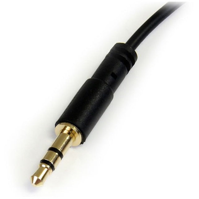 StarTech.com 3 ft Slim 3.5mm to Right Angle Stereo Audio Cable - M/M