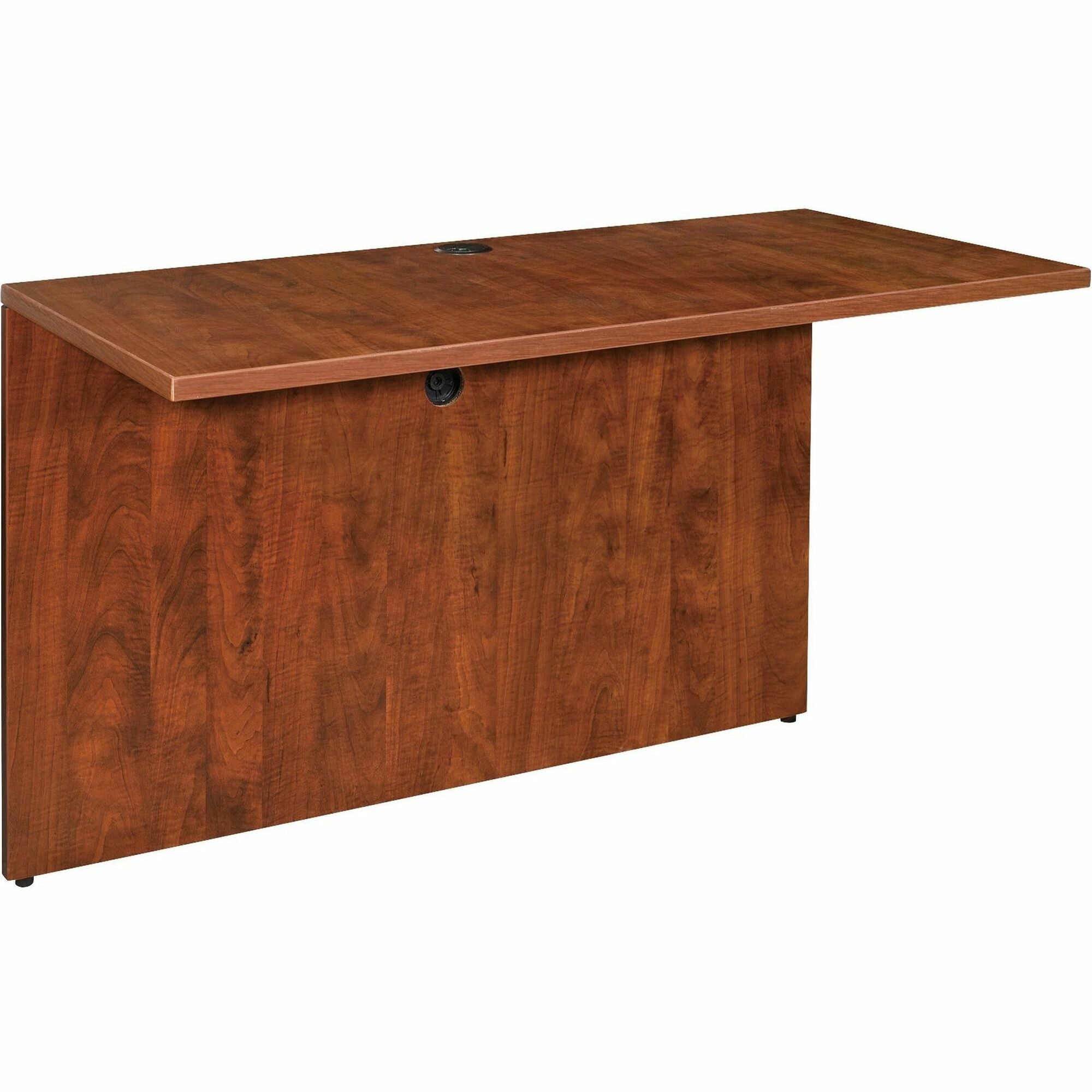 Lorell Essentials Series Bridge - 29.5" Height x 41.4" Width x 23.6" Depth - Finish: Cherry, Laminate - Grommet, Modesty Panel, Cord Management - For Office - 1 Each