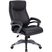 Lorell Executive High-Back Chair with Gun Metal Base