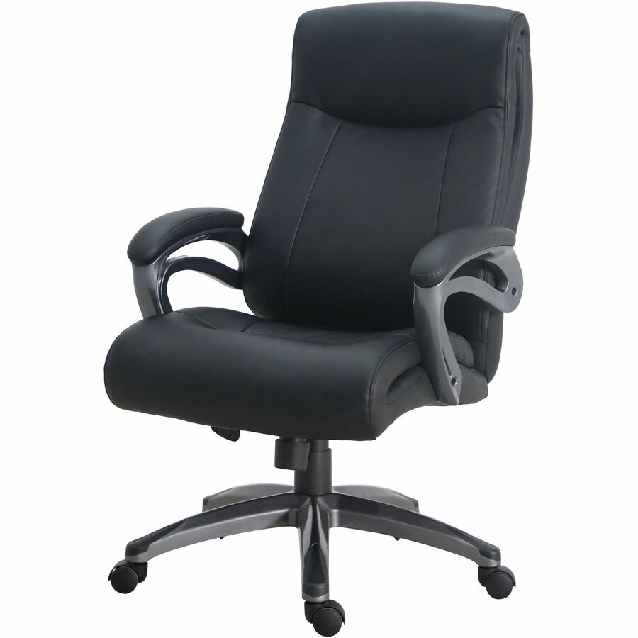 Lorell Executive High-Back Chair with Gun Metal Base