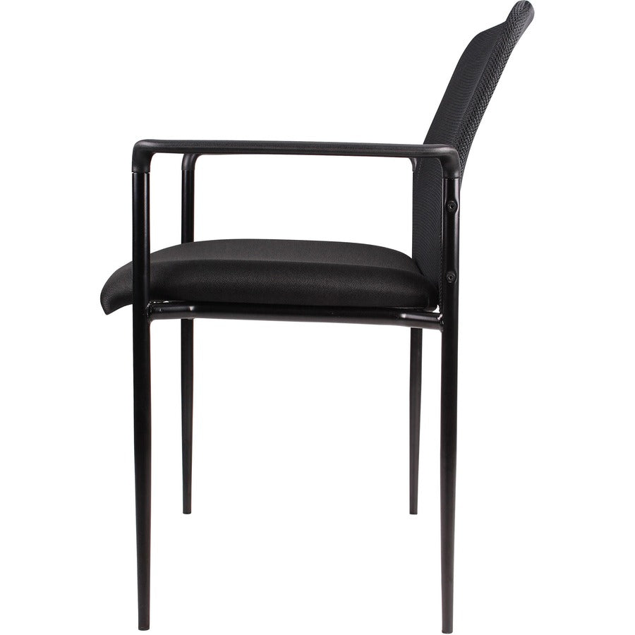 Lorell Reception Side Chair with Molded Cap Arms