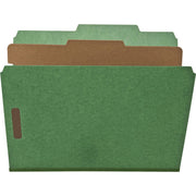 Nature Saver Letter Recycled Classification Folder - 8 1/2" x 11" - 2" for Folder - Top Tab Location - 1 Divider(s) - 25 pt. - Green - 100% Recycled - 10 / Box