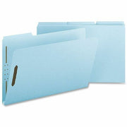 8 1/2" x 14" - 1" Expansion - 2 Fastener(s) - 2" for Folder - Pressboard, Tyvek - Light Blue - 100% Recycled - 25 / Box