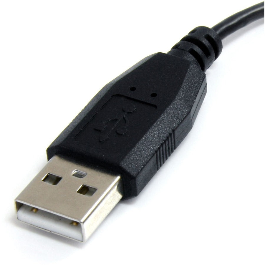 StarTech.com 3 ft Micro USB Cable, USB-A Male to Left Angle Micro-B Male, 480 Mbps, 24/30 AWG, Black, 1 Each