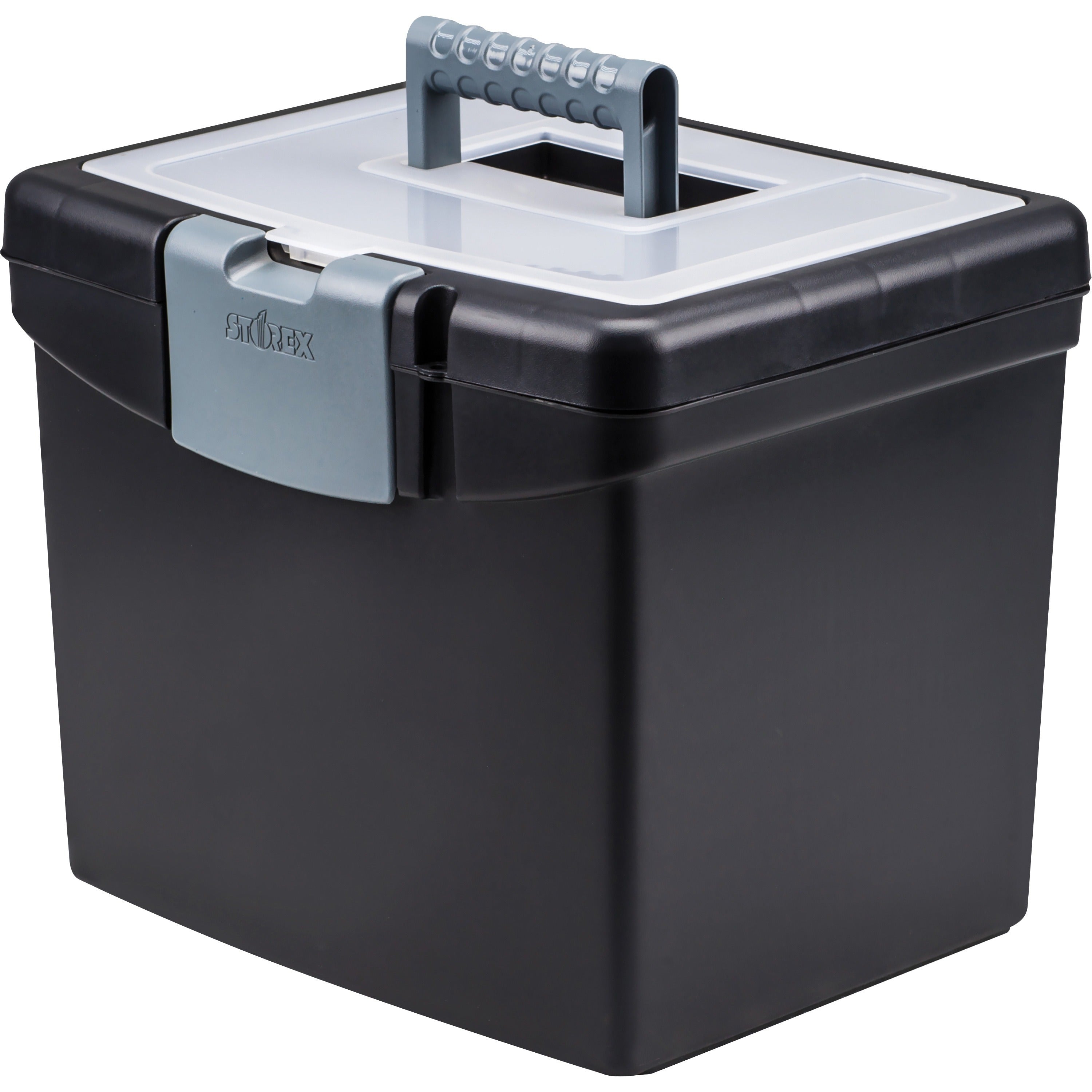 External Dimensions: 14.9" Length x 11" Width x 12.1" Height - Media Size Supported: Letter - Snap-tight Closure - Plastic - Black - For File - Recycled - 1 Carton
