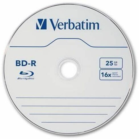 Verbatim 97457 Blu-ray Recordable Media - BD-R - 16x - 25 GB - 25 / Pack