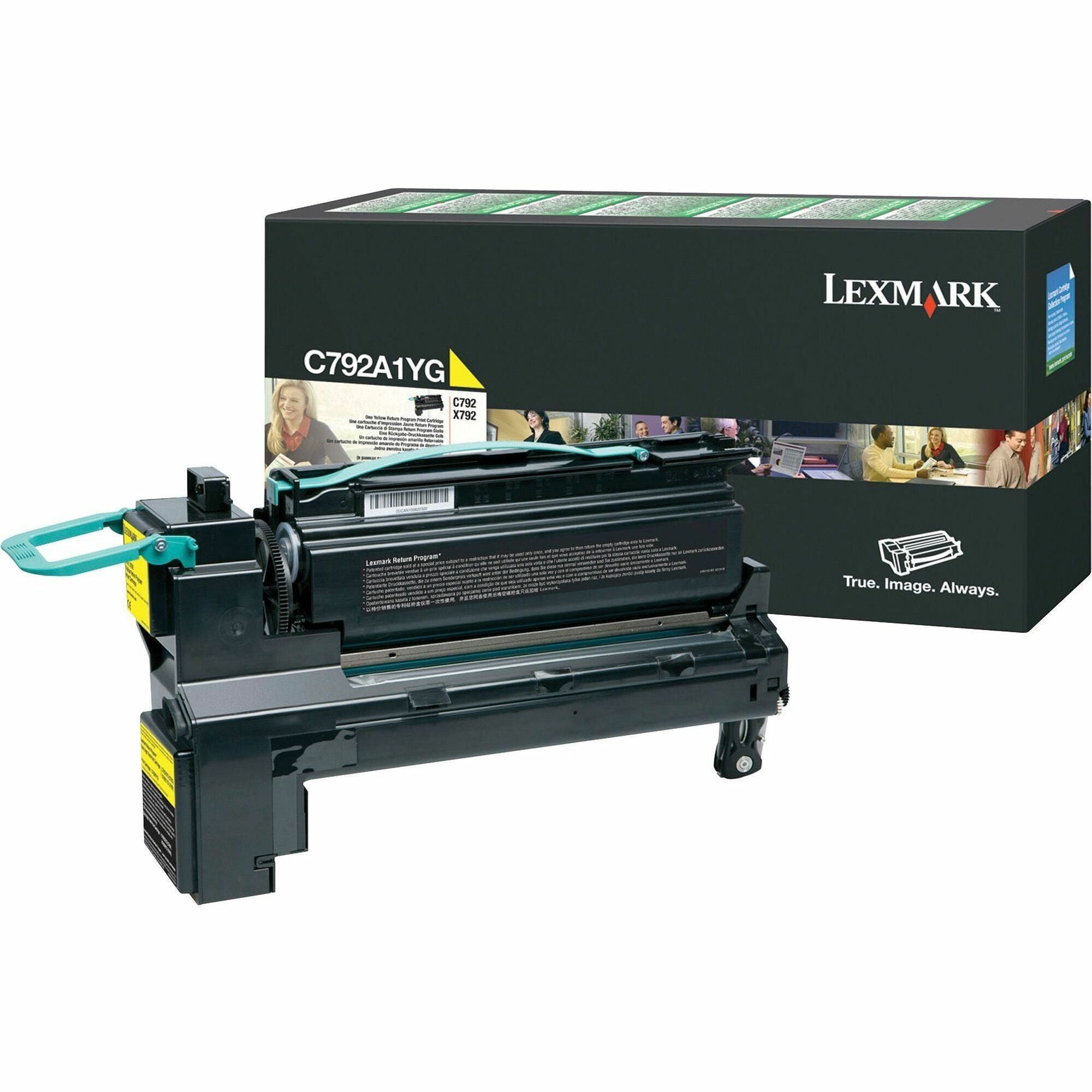 Lexmark C792A1YG Original Laser Toner Cartridge - Yellow - 1 Each