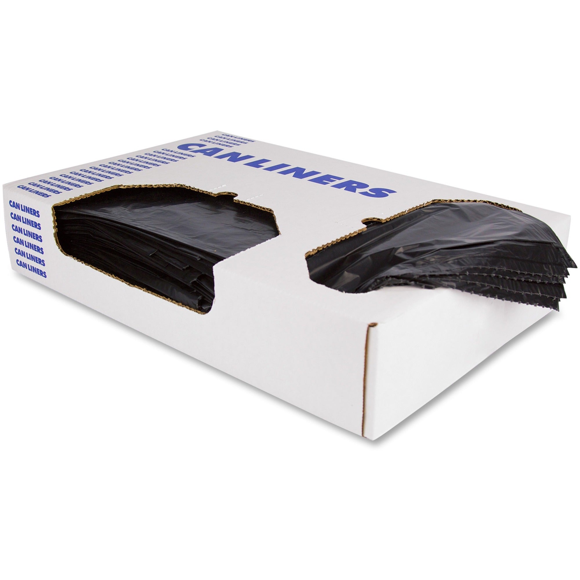 Heritage X-Liner Trash Bag - 33 gal Capacity - 39" Length x 33" Width x 1.50 mil (38 Micron) Thickness - Black - Resin - Can, Garbage - Recycled - 100 / Carton