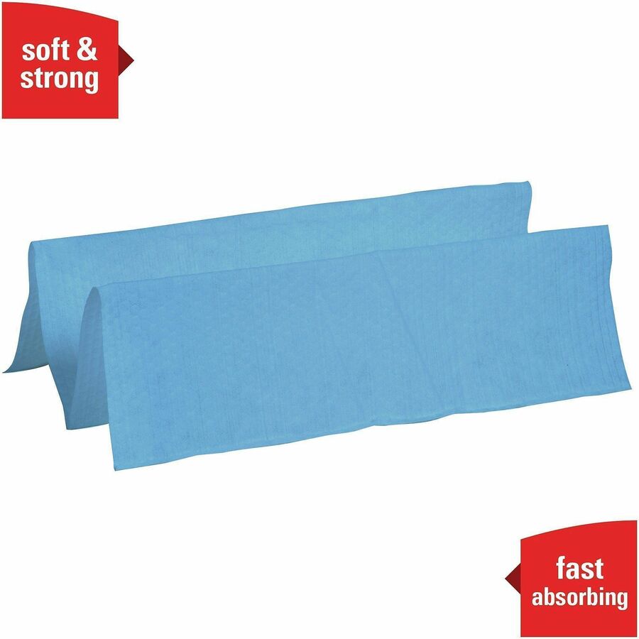 2 Ply - 9.30" Width x 10.25" Length - Blue - 140/Pack - 1 Carton