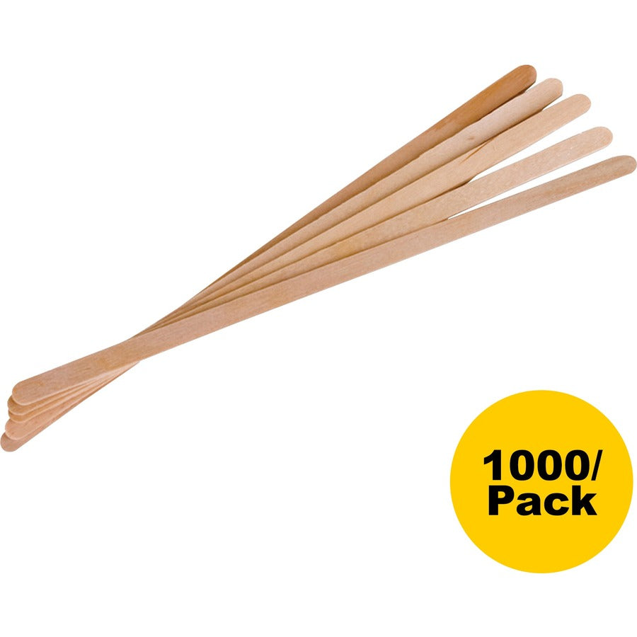 Eco-Products 7" Wooden Stir Sticks - 7" Length - Wood - Woodgrain - 1000 / Pack