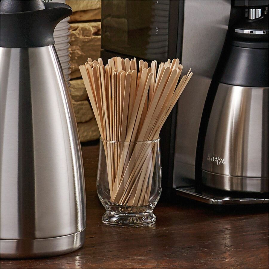 Eco-Products 7" Wooden Stir Sticks - 7" Length - Wood - Woodgrain - 1000 / Pack