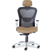 9 to 5 Seating Strata 1580 High Back Executive Chair - Champagne Seat Color - Polyester Seat Material - 5-star Base - 1 Each