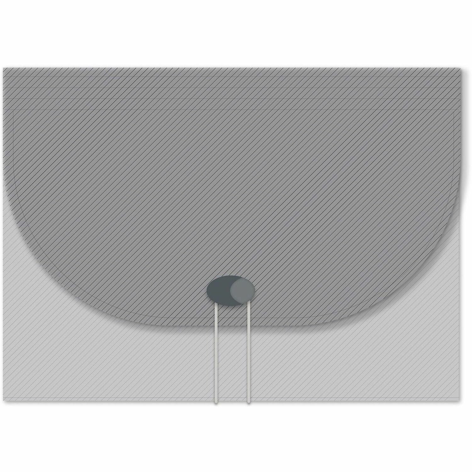 8 1/2" x 11" - 7 Pocket(s) - Polypropylene - Smoke - Acid-free, Non-toxic, Button Closure - 1 Each
