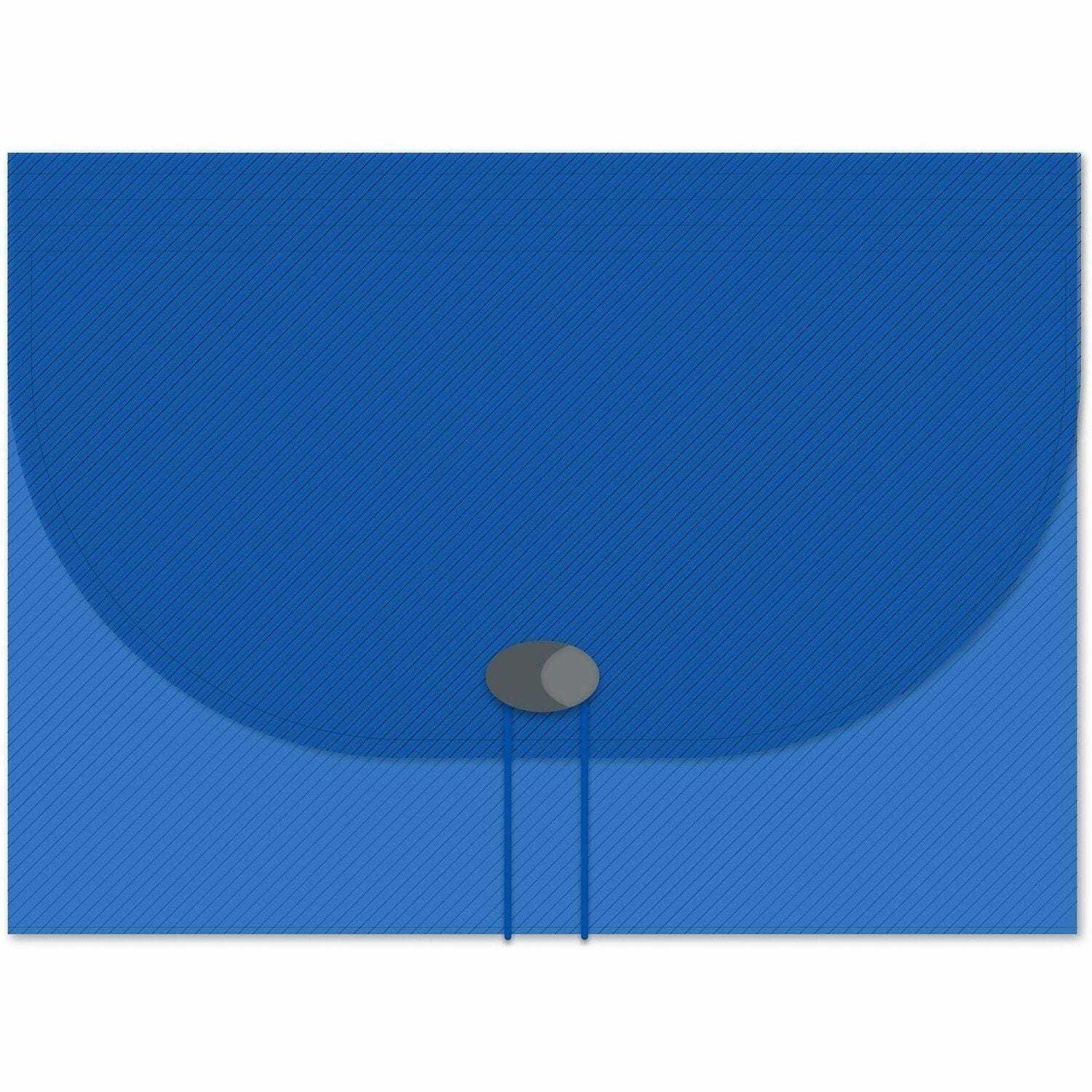 8 1/2" x 11" - 7 Pocket(s) - Polypropylene - Blue - Acid-free, Non-toxic, Button Closure - 1 Each