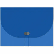 8 1/2" x 11" - 7 Pocket(s) - Polypropylene - Blue - Acid-free, Non-toxic, Button Closure - 1 Each