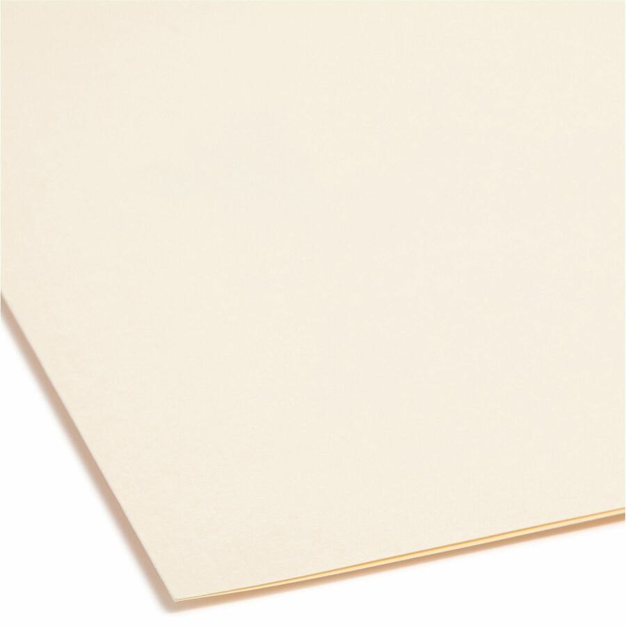 Smead 1/3 Tab Cut Letter Recycled Fastener Folder - 8 1/2" x 11" - 3/4" Expansion - 2 x 2S Fastener(s) - Top Tab Location - Assorted Tab Position - 11 pt. - 2 Plys - Manila - Reinforced Tab - 10% Recycled - 50 / Box