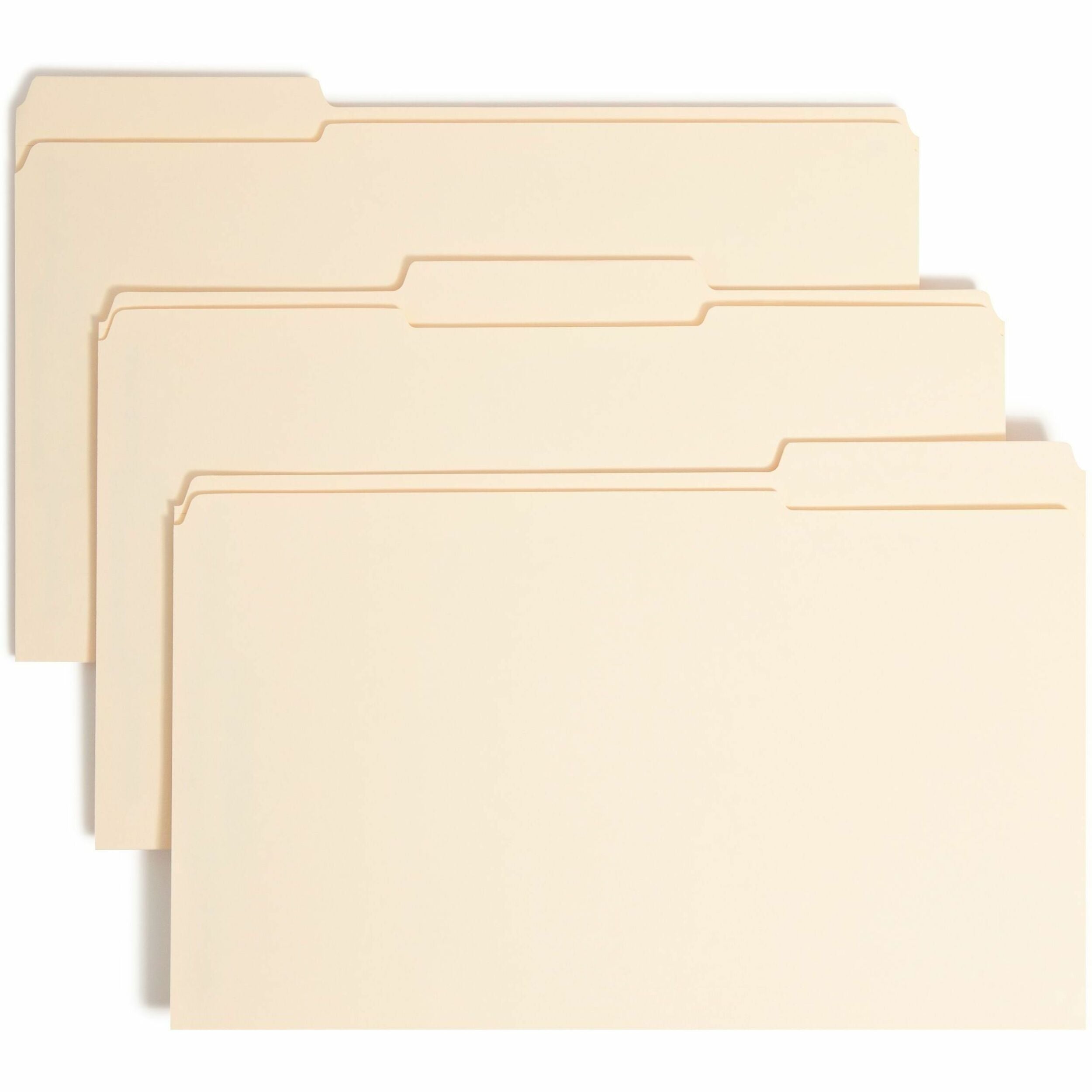 8 1/2" x 14" - 3/4" Expansion - 2 x 2S Fastener(s) - Top Tab Location - Assorted Tab Position - 11 pt. - 2 Plys - Manila - Reinforced Tab - 10% Recycled - 50 / Box