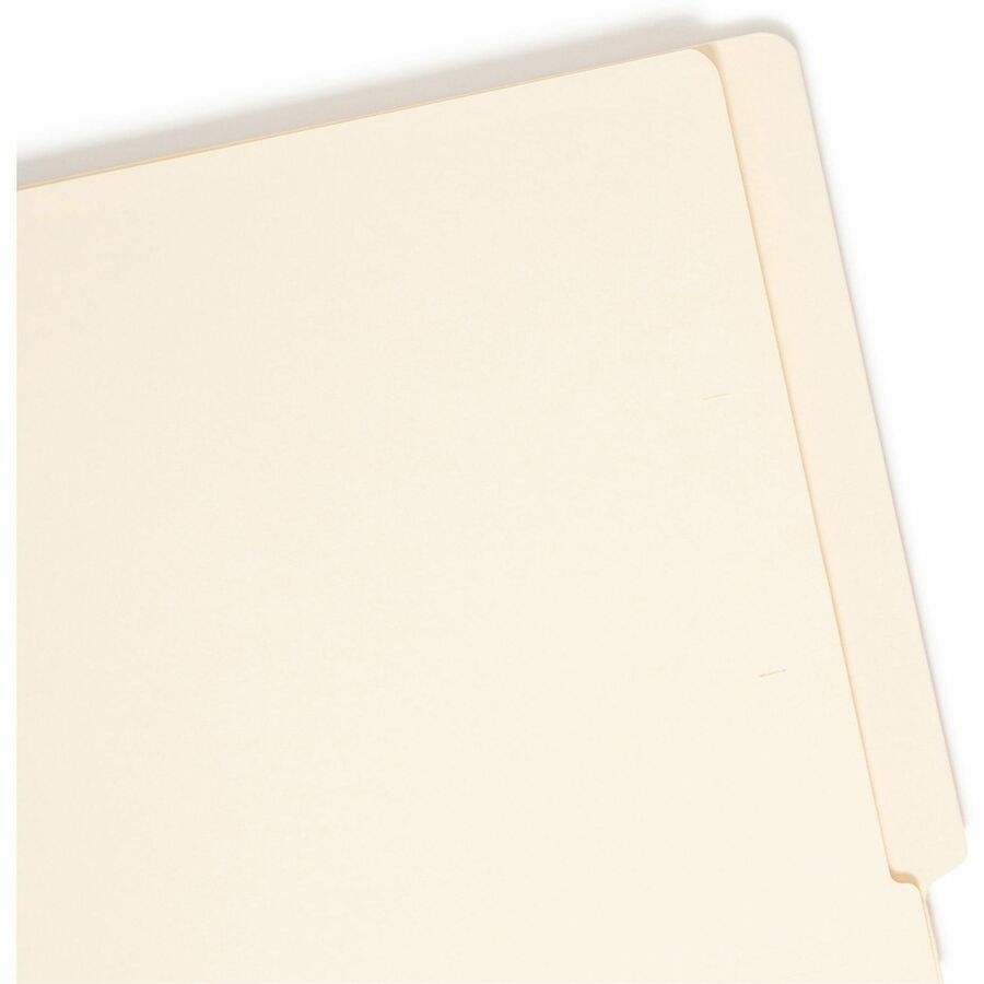 Smead Straight Tab Cut Letter Recycled Fastener Folder - 8 1/2" x 11" - 3/4" Expansion - 2 x 2S Fastener(s) - 2" for Folder - 11 pt. - 2 Plys - Manila - Reinforced Tab - 10% Recycled - 50 / Box