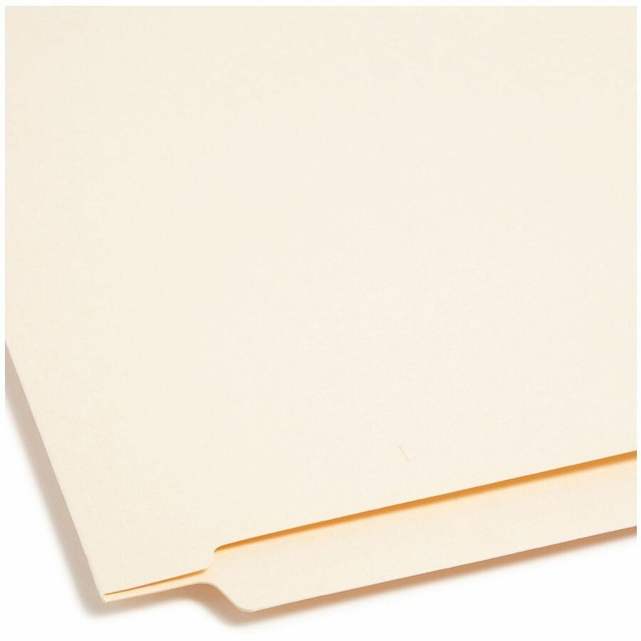 Smead Straight Tab Cut Letter Recycled Fastener Folder - 8 1/2" x 11" - 3/4" Expansion - 2 x 2S Fastener(s) - 2" for Folder - 11 pt. - 2 Plys - Manila - Reinforced Tab - 10% Recycled - 50 / Box
