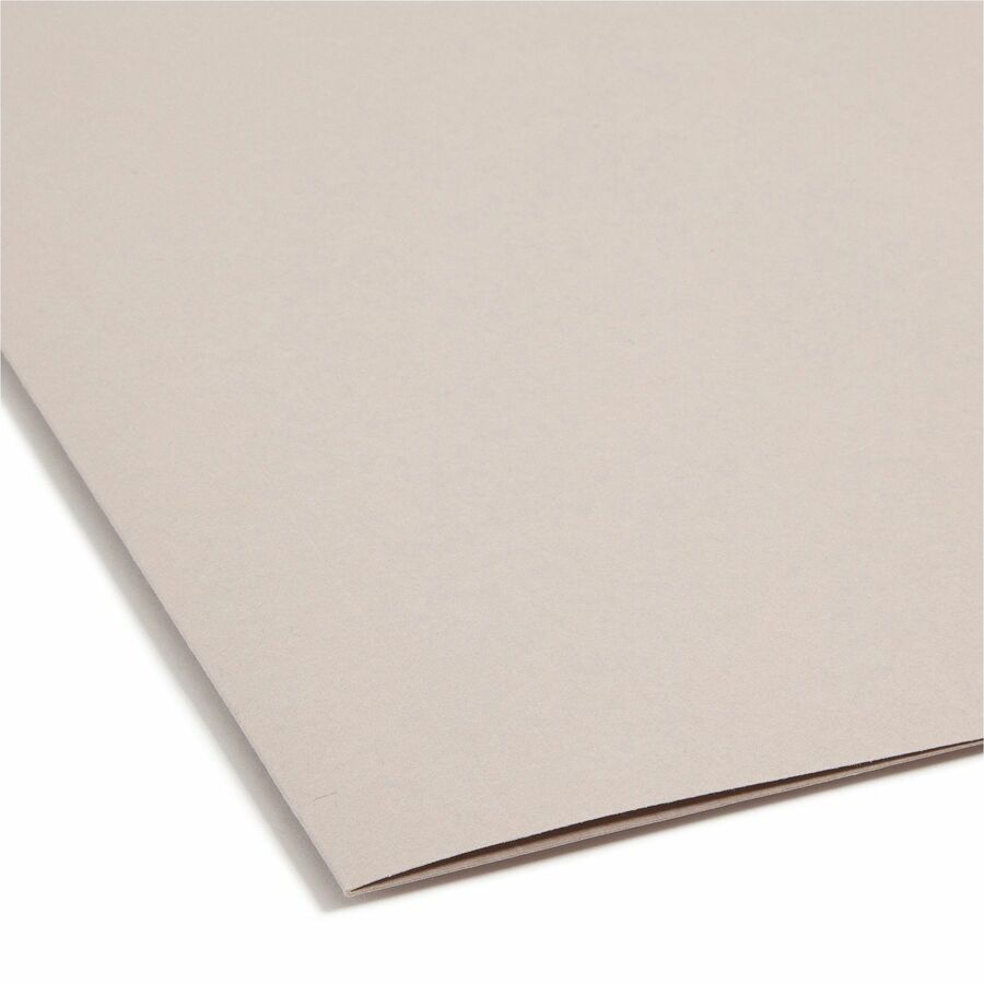 Smead TUFF 1/3 Tab Cut Letter Recycled Hanging Folder - 8 1/2" x 11" - 2" Expansion - Top Tab Location - 14 pt. - Steel Gray - Tear Resistant - 10% Recycled - 18 / Box