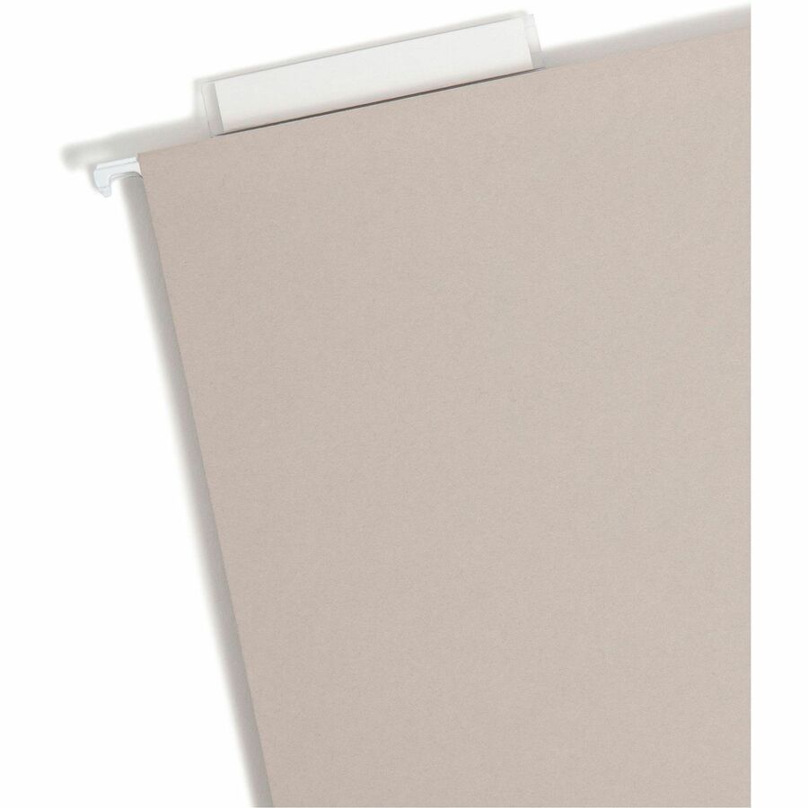 Smead TUFF 1/3 Tab Cut Letter Recycled Hanging Folder - 8 1/2" x 11" - 2" Expansion - Top Tab Location - 14 pt. - Steel Gray - Tear Resistant - 10% Recycled - 18 / Box