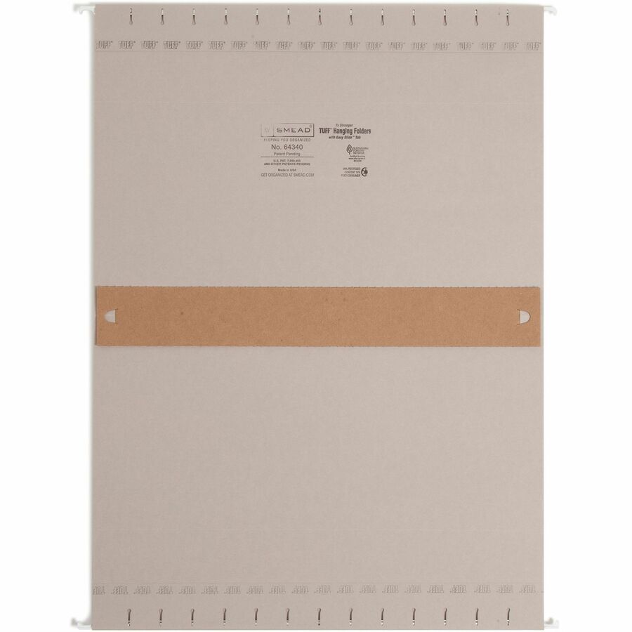 8 1/2" x 14" - 2" Expansion - Top Tab Location - 14 pt. - Steel Gray - Tear Resistant - 10% Recycled - 18 / Box