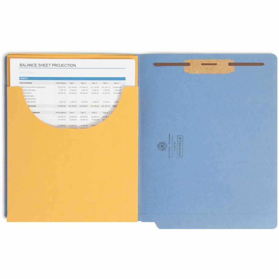 Smead Legal, Letter File Jacket - 8 1/2" x 14" - 3/4" Expansion - 1 Pocket(s) - 7.5 pt. - Kraft - Pre-punched - 100 / Carton