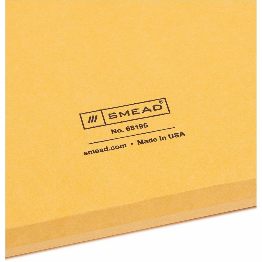 Smead Legal, Letter File Jacket - 8 1/2" x 14" - 3/4" Expansion - 1 Pocket(s) - 7.5 pt. - Kraft - Pre-punched - 100 / Carton