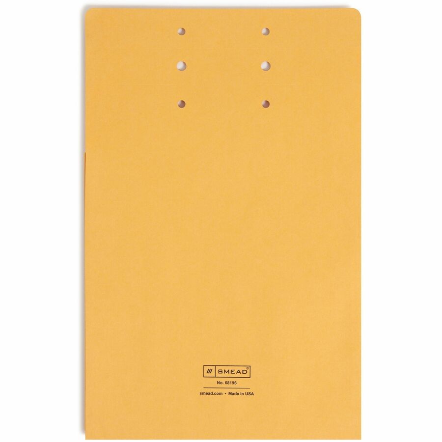 Smead Legal, Letter File Jacket - 8 1/2" x 14" - 3/4" Expansion - 1 Pocket(s) - 7.5 pt. - Kraft - Pre-punched - 100 / Carton