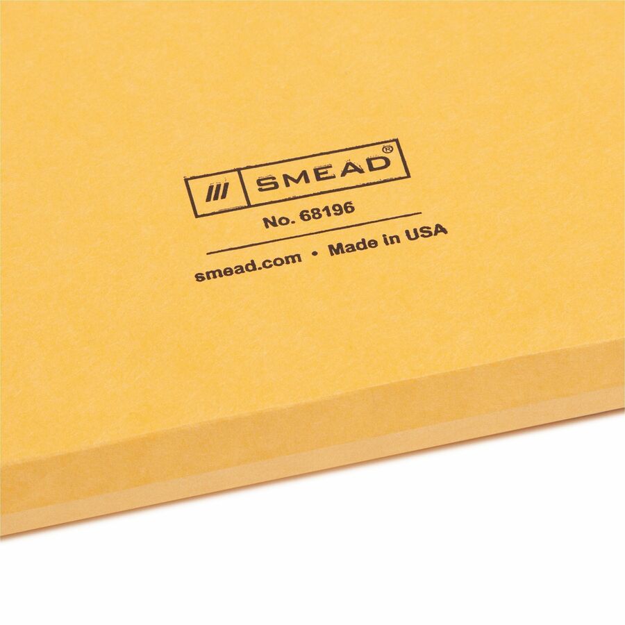 Smead Legal, Letter File Jacket - 8 1/2" x 14" - 3/4" Expansion - 1 Pocket(s) - 7.5 pt. - Kraft - Pre-punched - 100 / Carton