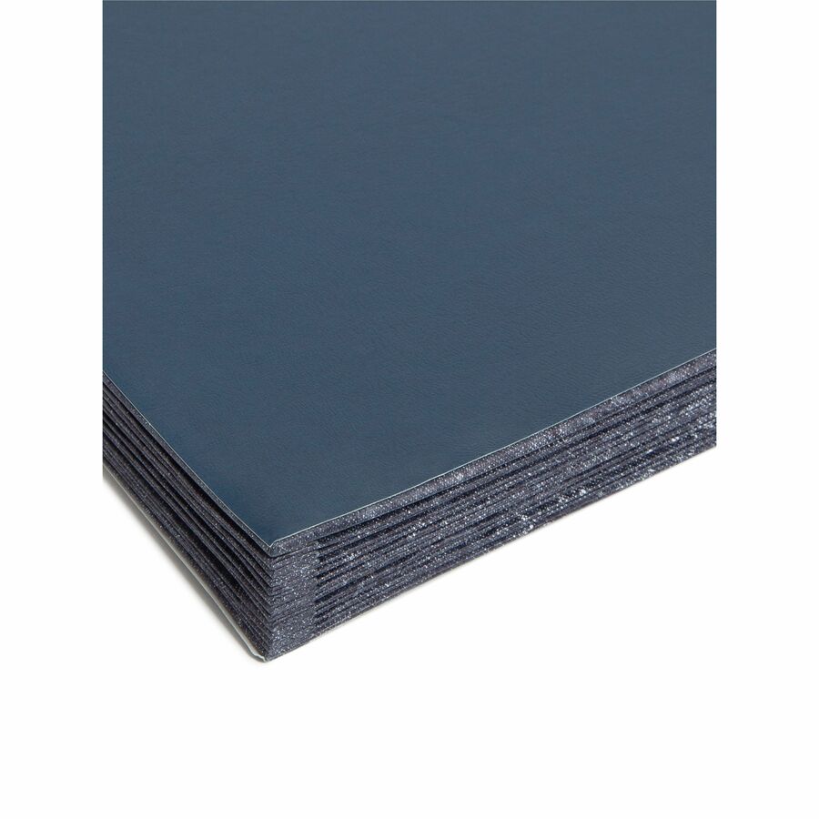 Smead 1/3 Tab Cut Letter Recycled Expanding File - 8 1/2" x 11" - 7/8" Expansion - 12 Pocket(s) - Top Tab Location - Assorted Tab Position - 11 Divider(s) - Navy - Tear Resistant - 10% Recycled - 1 Each