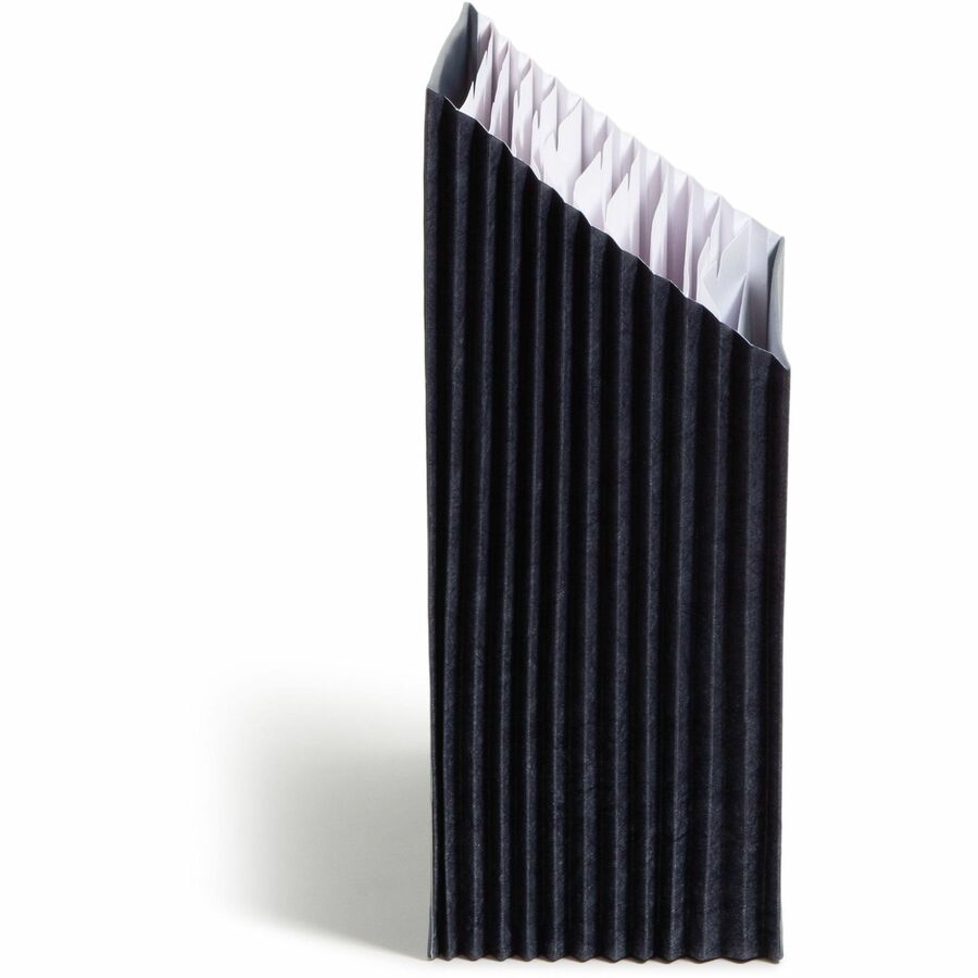 Smead 1/3 Tab Cut Letter Recycled Expanding File - 8 1/2" x 11" - 7/8" Expansion - 12 Pocket(s) - Top Tab Location - Assorted Tab Position - 11 Divider(s) - Navy - Tear Resistant - 10% Recycled - 1 Each