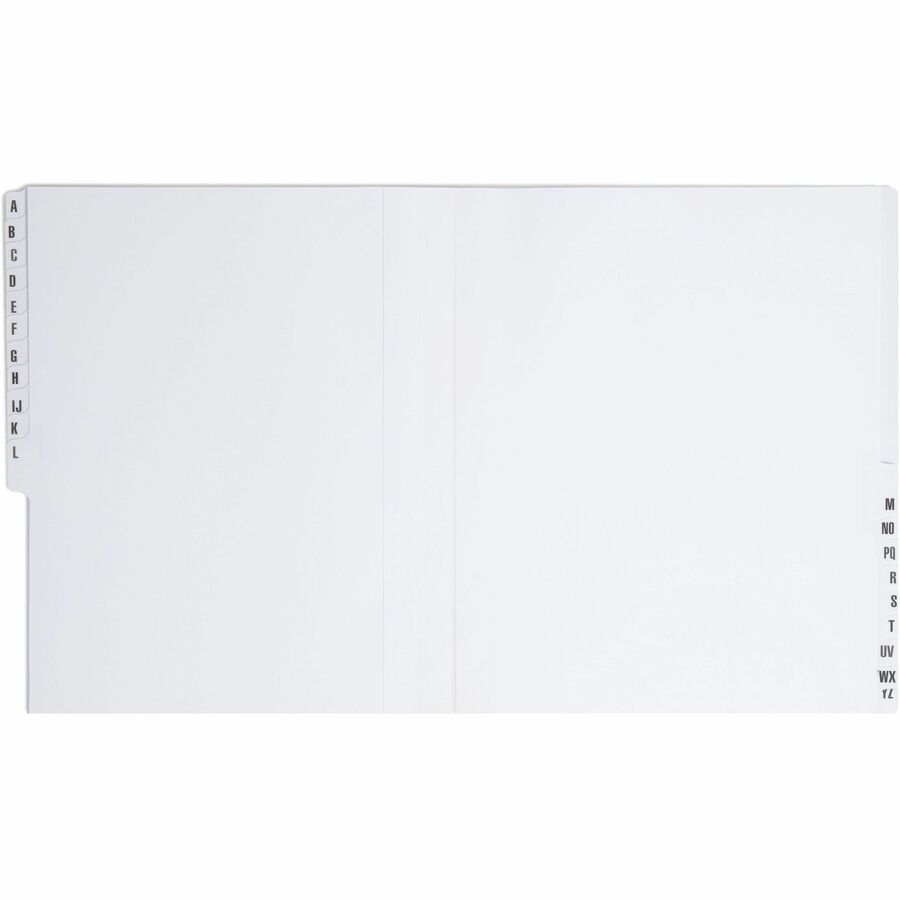 Printed Tab(s) - Character - A-Z - Letter - 8.50" Width x 11" Length - 35% Recycled - 1 Each