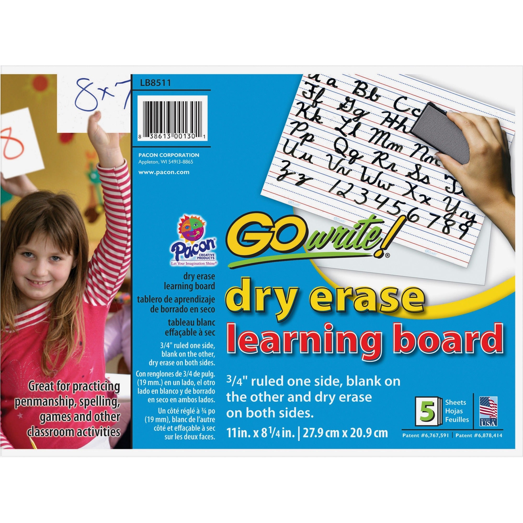 11" (0.9 ft) Width x 8.3" (0.7 ft) Height - 5 / Pack