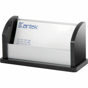 Kantek Business Card Holder - 2.3" Height x 4.4" Width x 1.8" Depth - Acrylic, Aluminum - Black, Silver - 1 Each