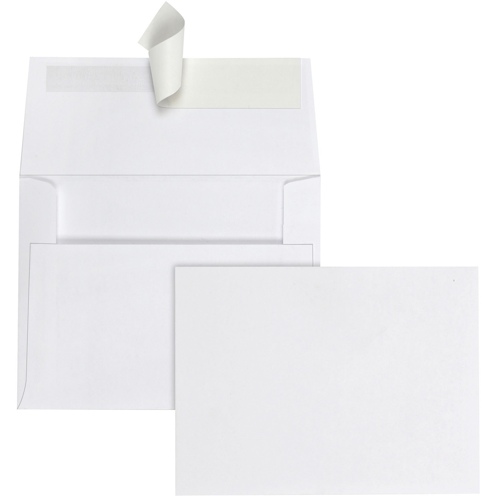 Announcement - #5-1/2 - 4 3/8" Width x 5 3/4" Length - 24 lb - Peel & Seal - White - 100 / Box