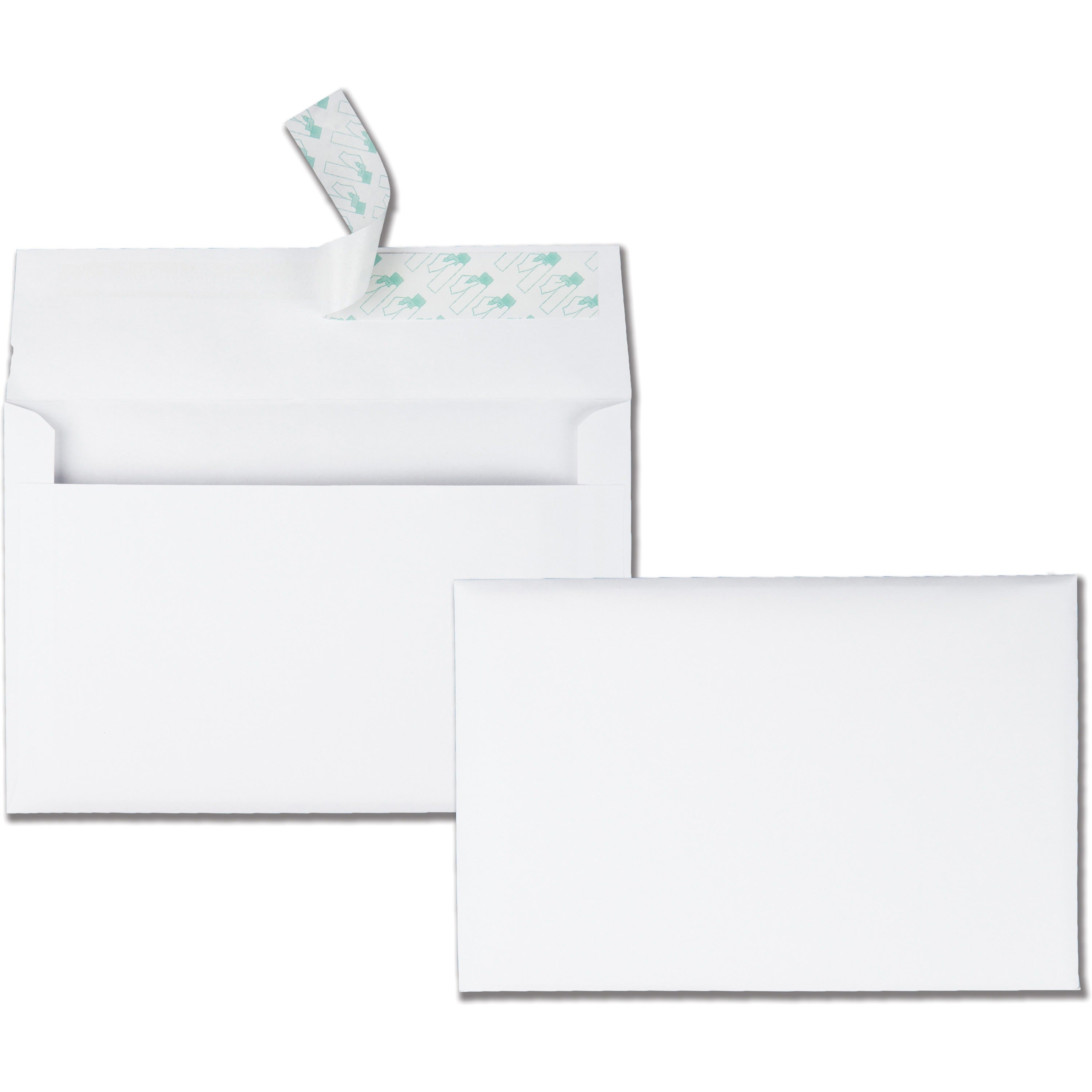 Announcement - 5 3/4" Width x 8 3/4" Length - 24 lb - Peel & Seal - White - 100 / Box