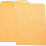 Business Source Heavy-duty Clasp Envelopes - Clasp - #105 - 11 1/2" Width x 14 1/2" Length - 28 lb - Clasp - Brown Kraft - Kraft - 1 Box