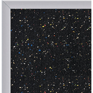 Ghent Confetti Rubber Tackboard - 48" Board Height x 72" Board Width - Rubber Surface - Self-healing, Stain Resistant, Fade Resistant - Aluminum Frame - 1 Each