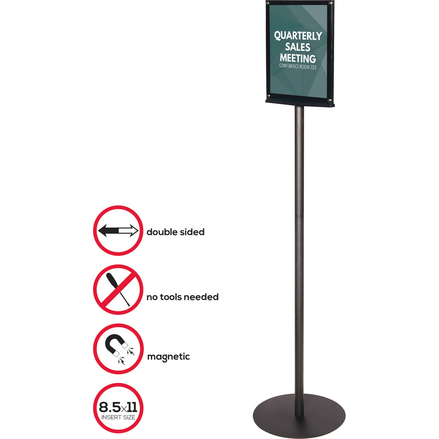 13" Width x 56" Height x 12.9" Depth - 8.50" Holding Width x 11" Holding Height - Magnetic - Indoor - Metal, Plastic - 1 Each