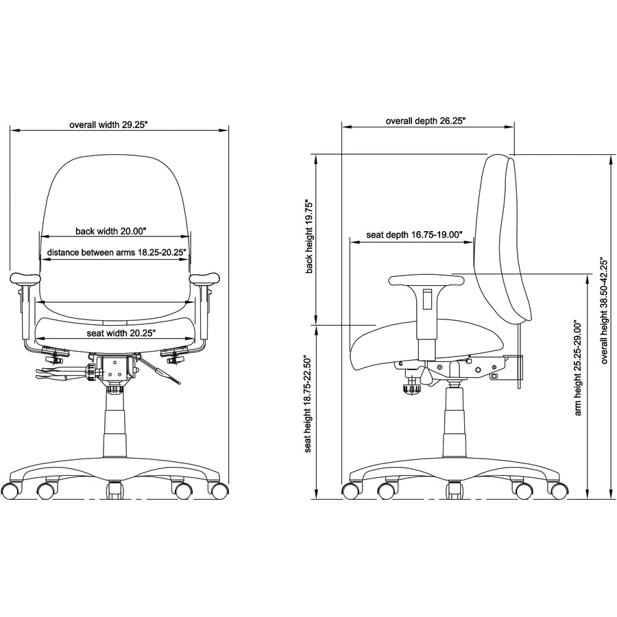 Lorell High-Performance Eronomic Task Chair