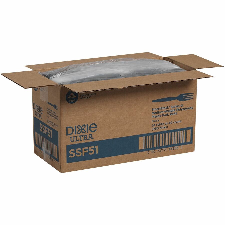 Black - 40/Pack - 24 / Carton