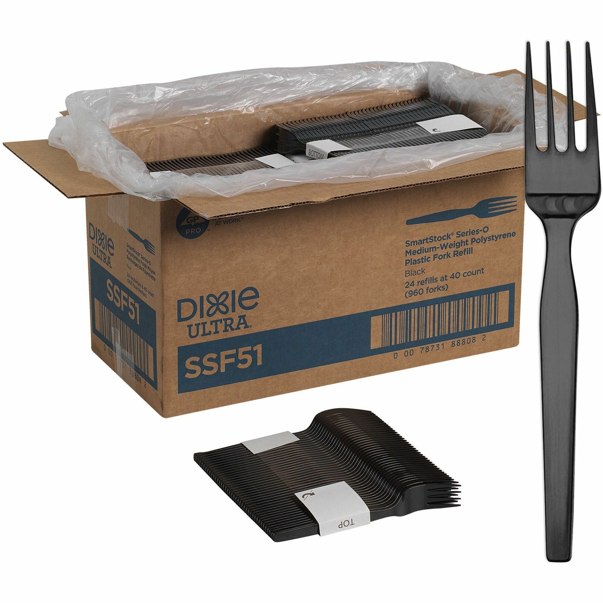 Black - 40/Pack - 24 / Carton